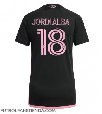 Inter Miami Jordi Alba #18 Segunda Equipación Mujer 2023-24 Manga Corta